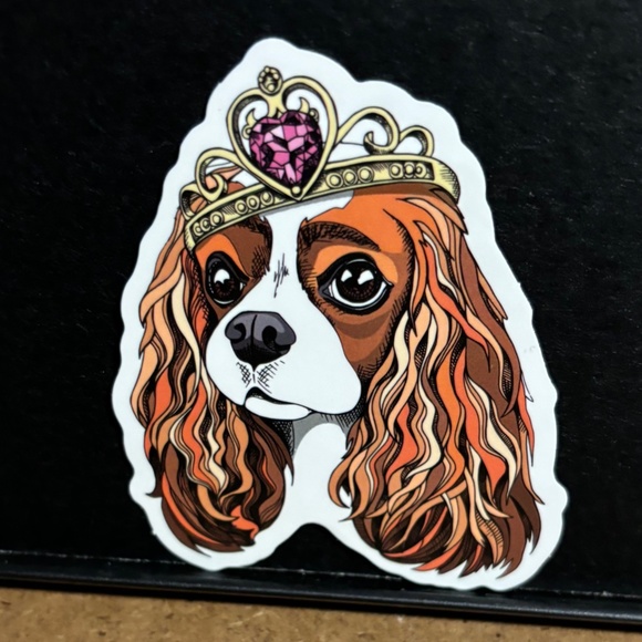 ROYAL / QUEEN/ PRINCESS DOG STICKER - Picture 1 of 1